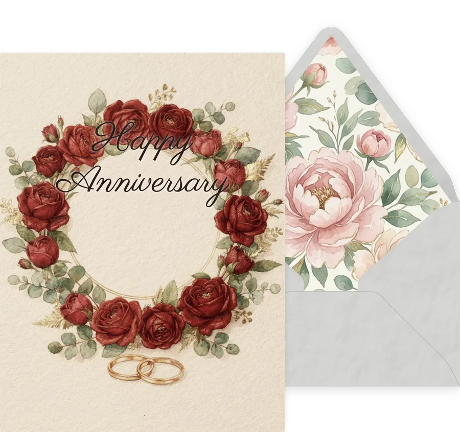 Anniversary — 02 Watercolor invitation