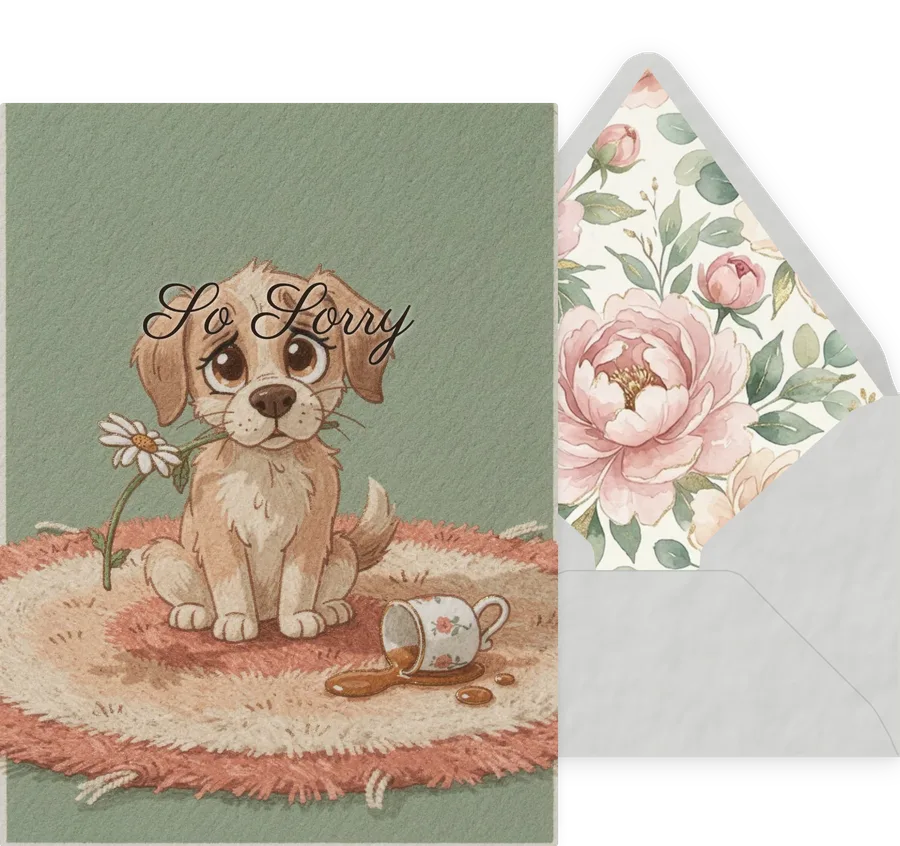 So Sorry — 01 Cute Animal invitation
