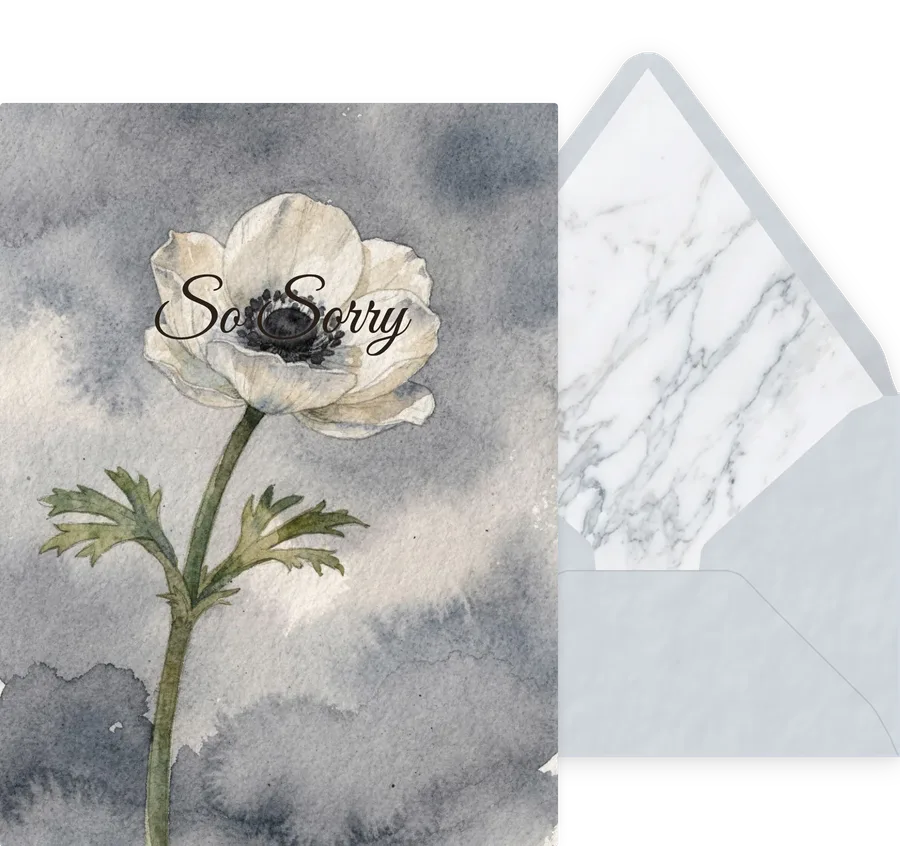 So Sorry — 02 Watercolor invitation
