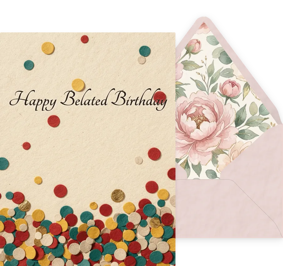 Belated Birthday — 05 Modern invitation