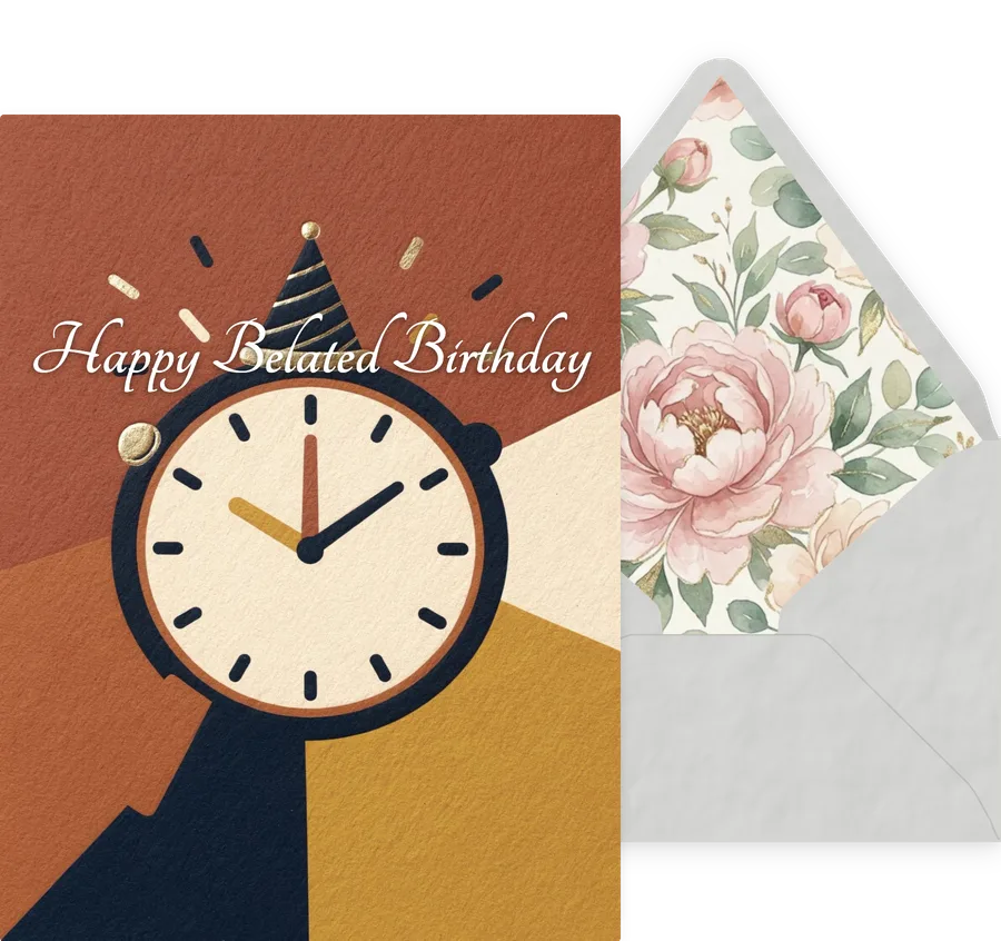 Belated Birthday — 06 Modern invitation
