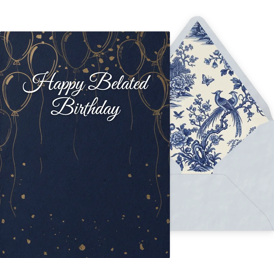 Belated Birthday — 07 Elegant invitation
