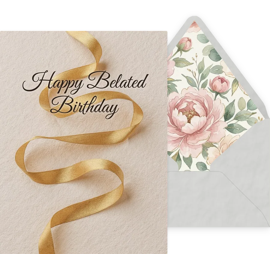 Belated Birthday — 08 Elegant invitation
