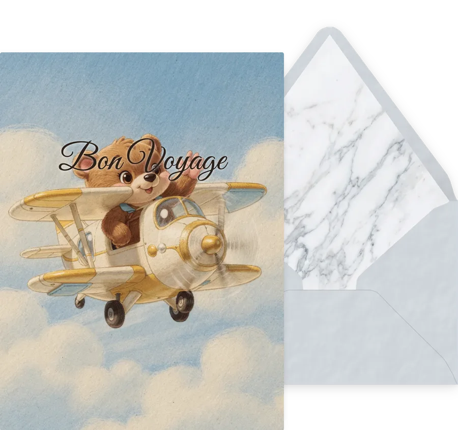 Bon Voyage — 02 Cute Animal invitation