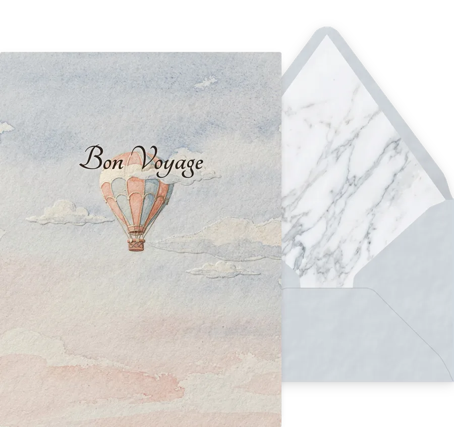 Bon Voyage — 04 Watercolor invitation