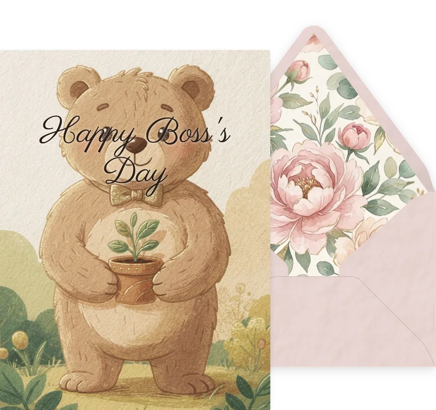 Boss's Day — 02 Cute Animal invitation