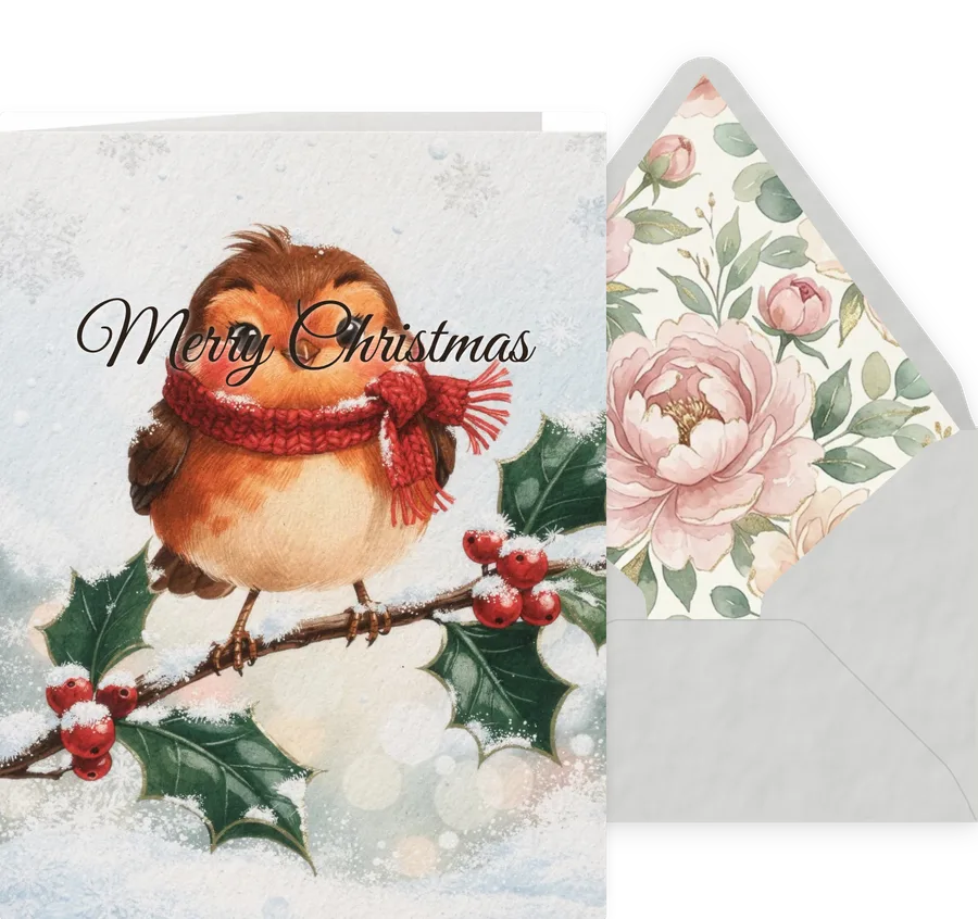 Merry Christmas — 05 Cute Animal invitation
