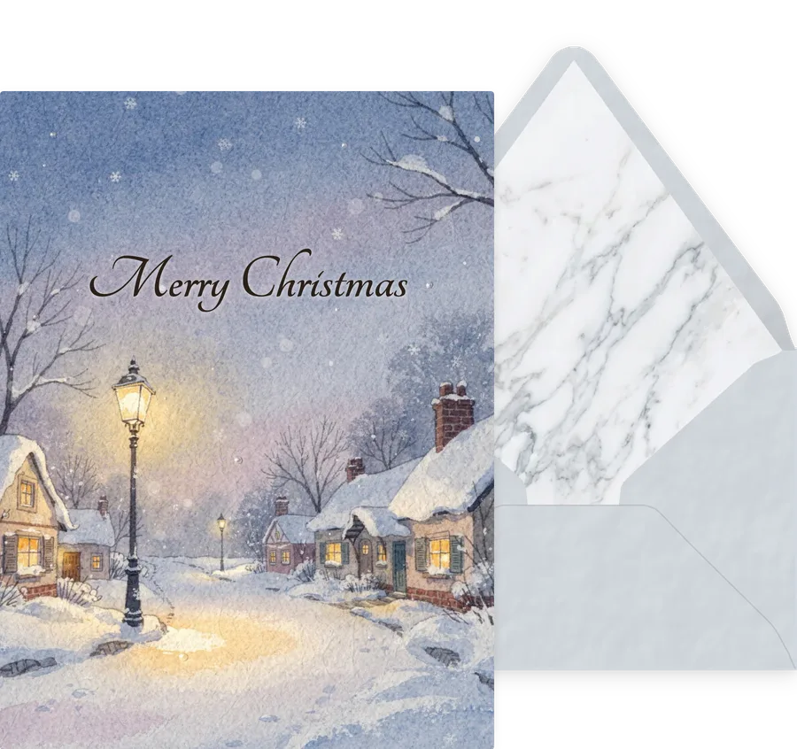 Merry Christmas — 06 Watercolor invitation