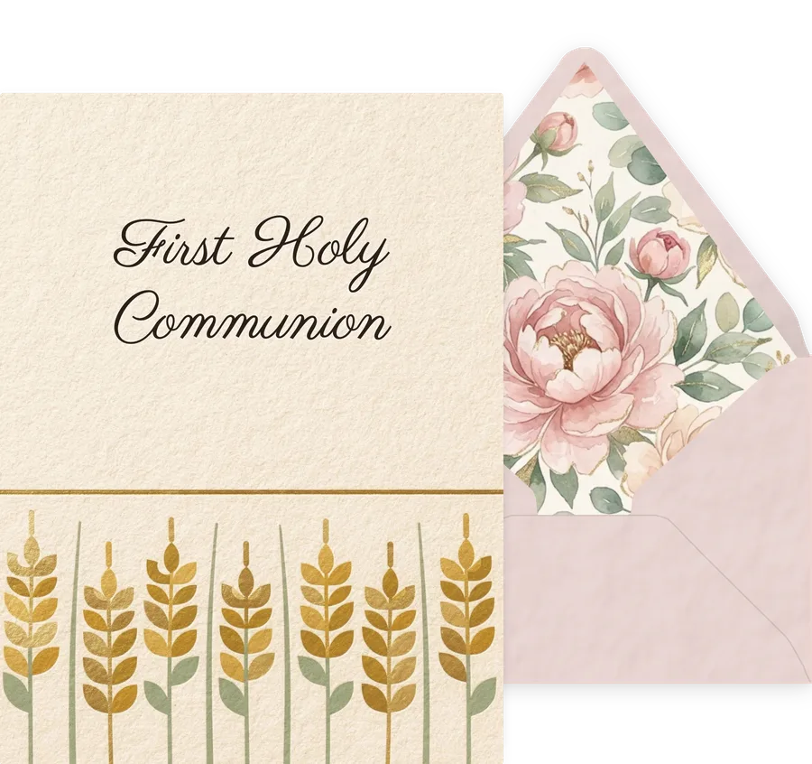 First Holy Communion — 12 Modern invitation