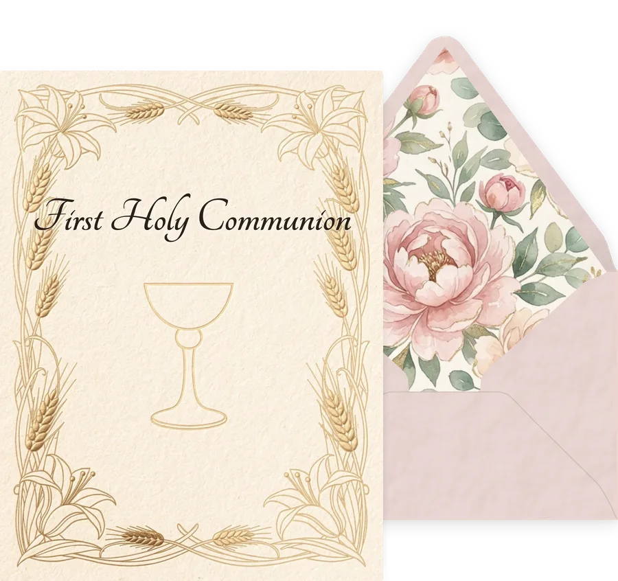 First Holy Communion — 16 Elegant invitation
