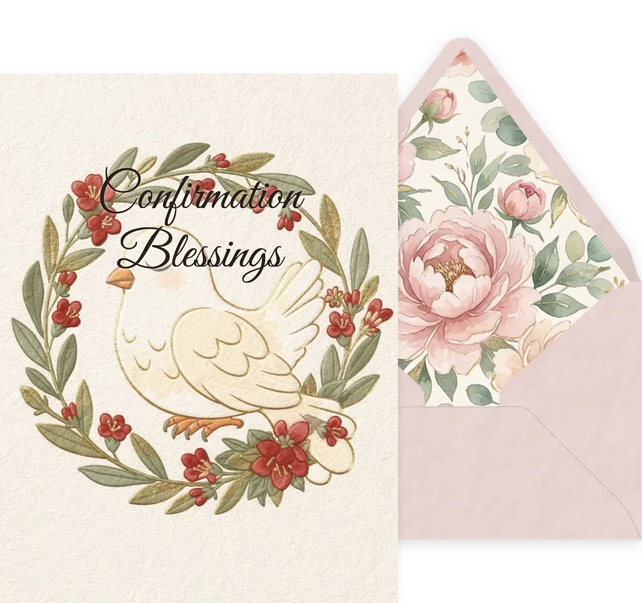 Confirmation Blessings — 05 Cute Animal invitation