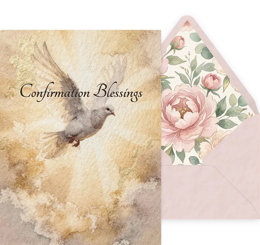 Confirmation Blessings — 06 Watercolor invitation