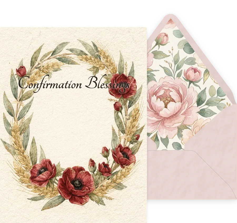 Confirmation Blessings — 07 Watercolor invitation