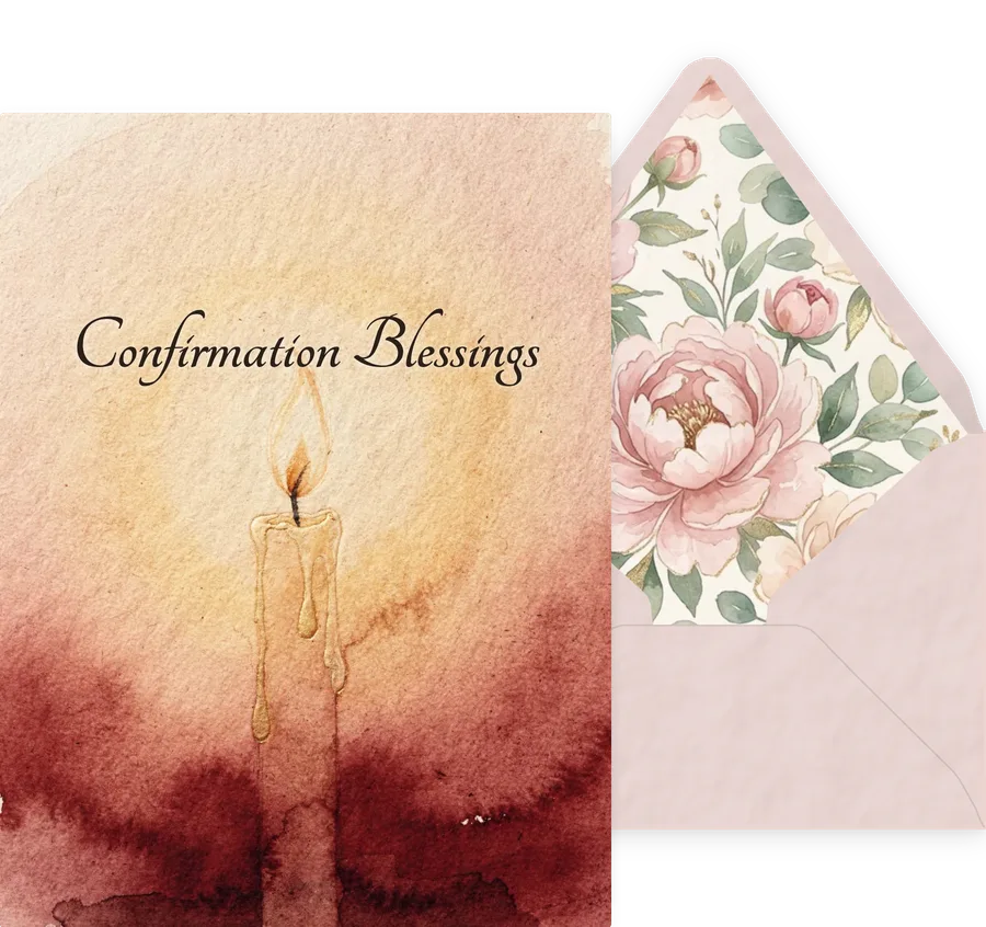 Confirmation Blessings — 08 Watercolor invitation
