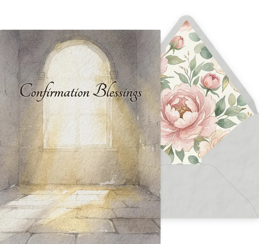 Confirmation Blessings — 09 Watercolor invitation