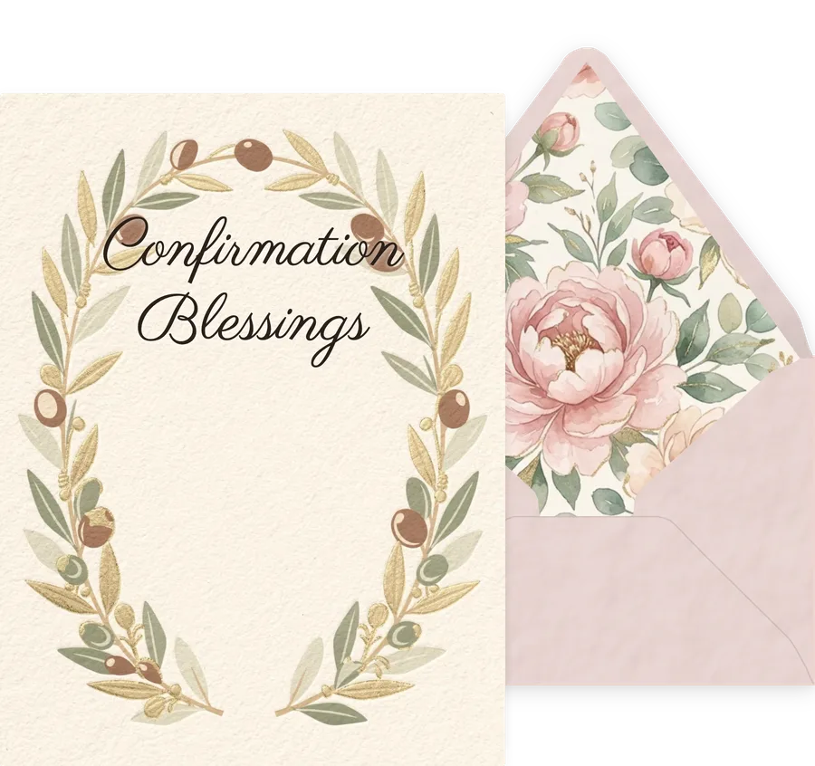 Confirmation Blessings — 15 Modern invitation