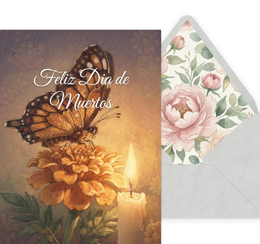 Feliz Dia de Muertos — 02 Cute Animal invitation