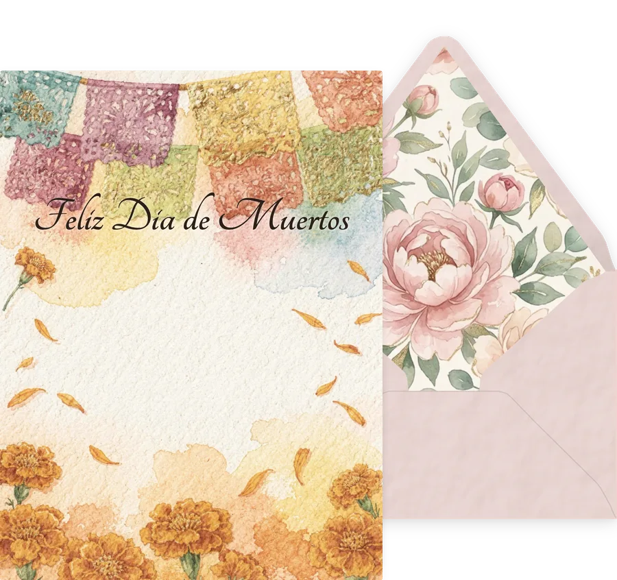 Feliz Dia de Muertos — 04 Watercolor invitation