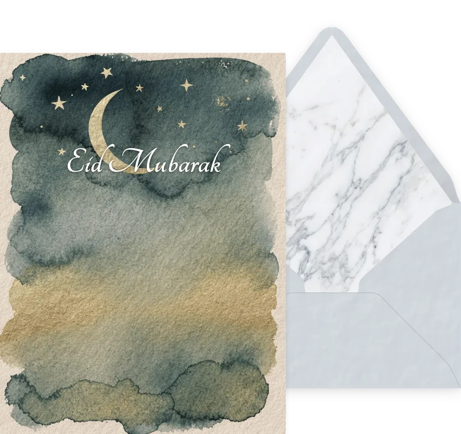 Eid Mubarak — 05 Watercolor invitation