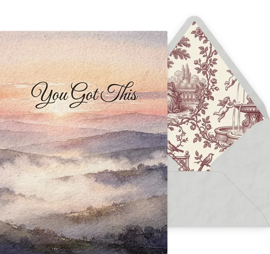 You Got This — 07 Watercolor invitation