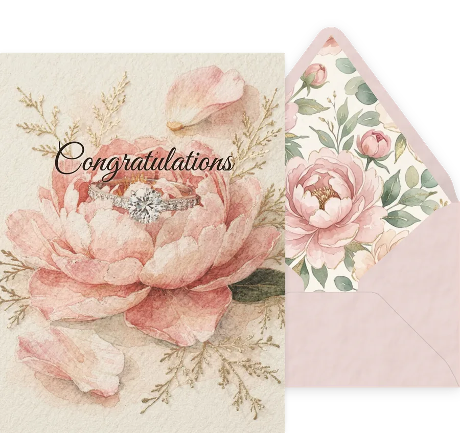 Congratulations — 02 Watercolor invitation