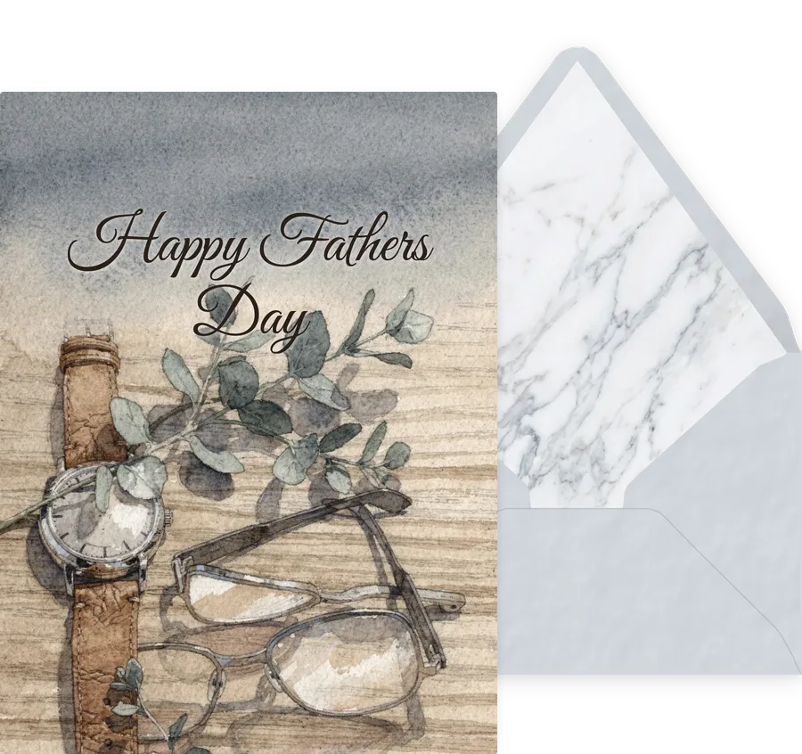 Fathers Day — 02 Watercolor invitation