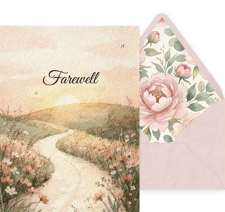 Farewell — 02 Watercolor invitation