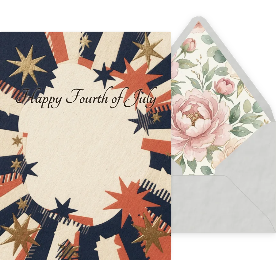 Fourth of July — 05 Modern invitation