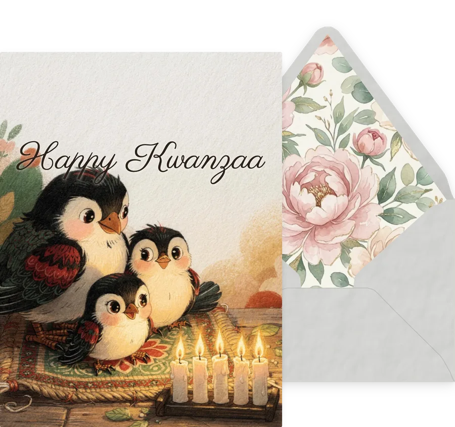 Kwanzaa — 01 Cute Animal invitation