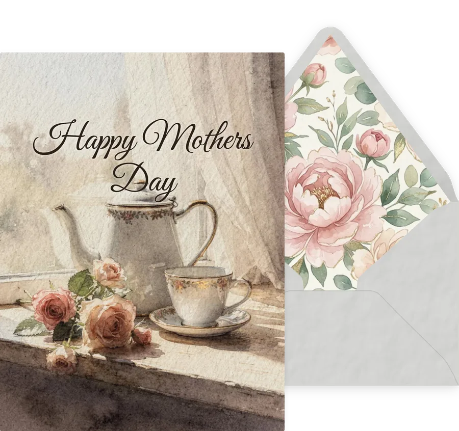 Mothers Day — 06 Watercolor invitation