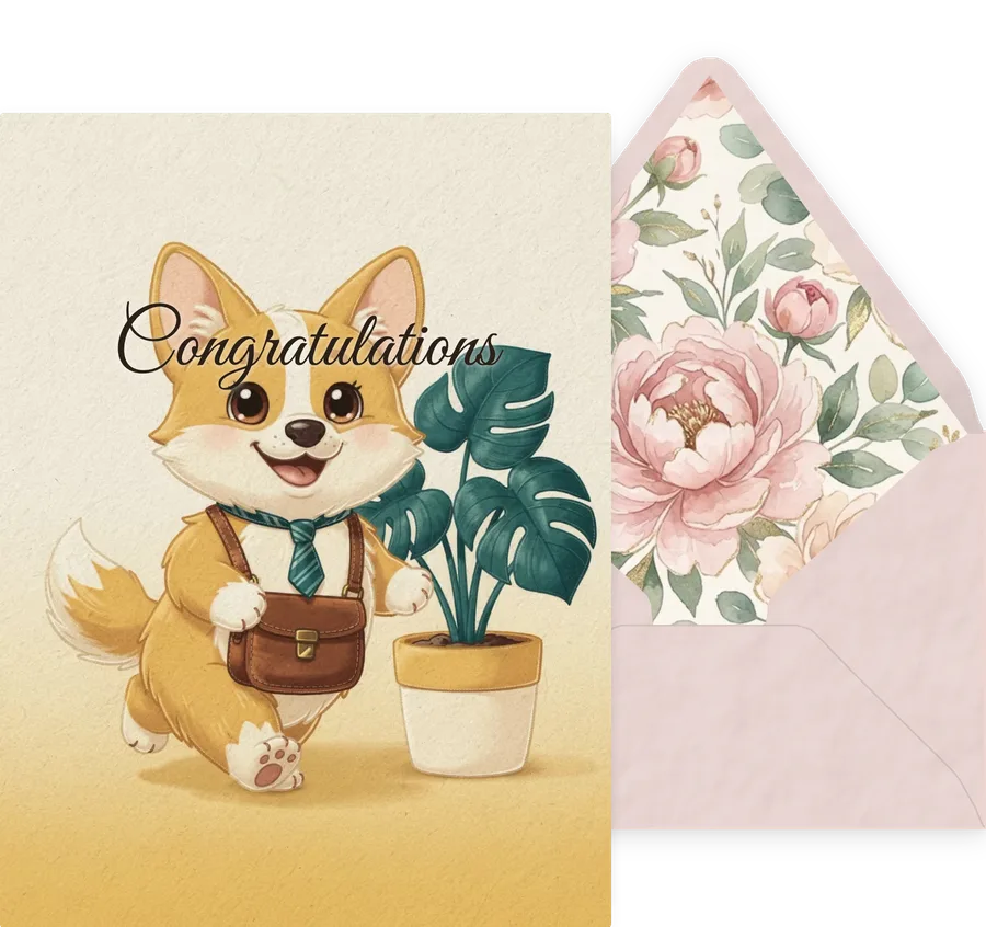 Congratulations — 01 Cute Animal invitation