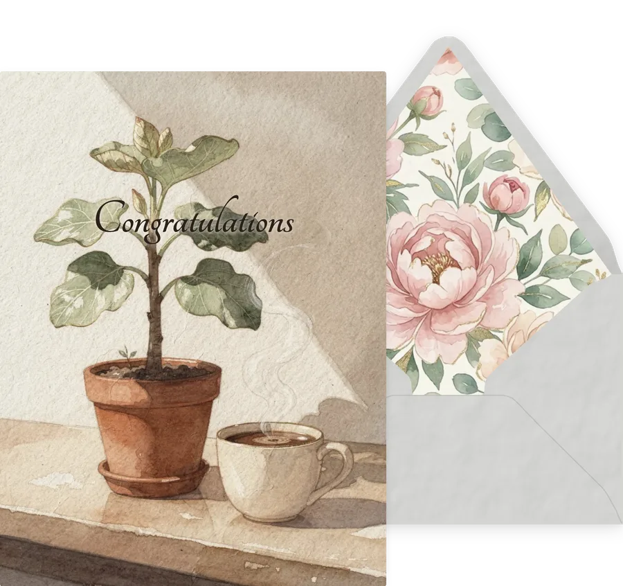 Congratulations — 02 Watercolor invitation