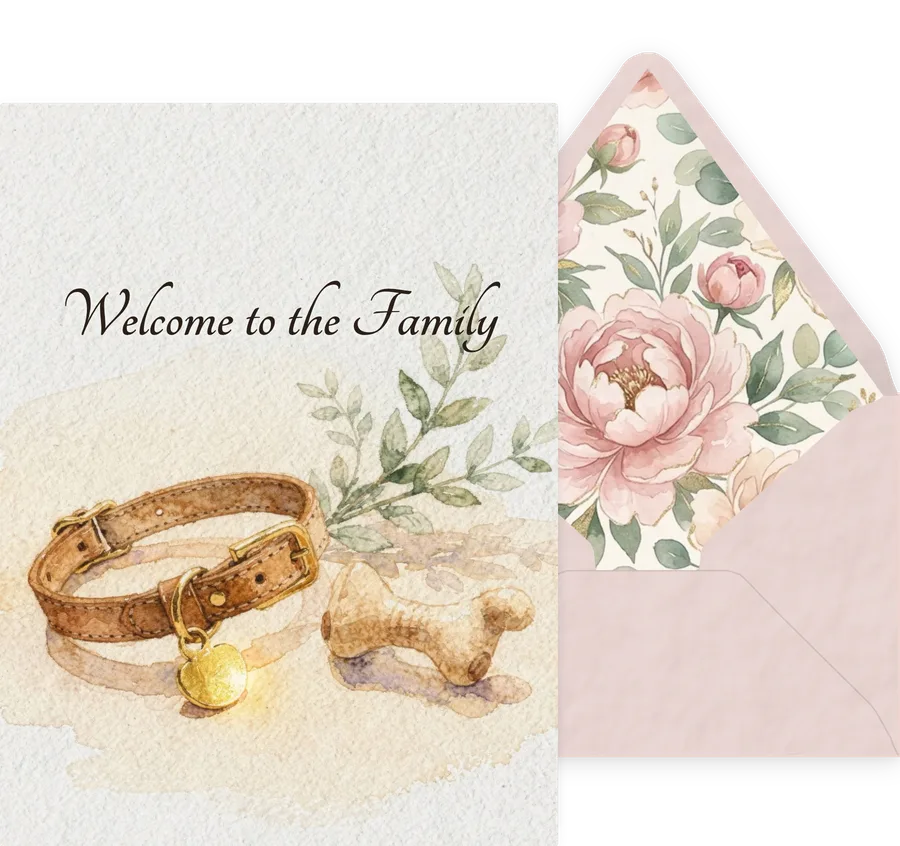 Welcome to the Family — 03 Watercolor invitation