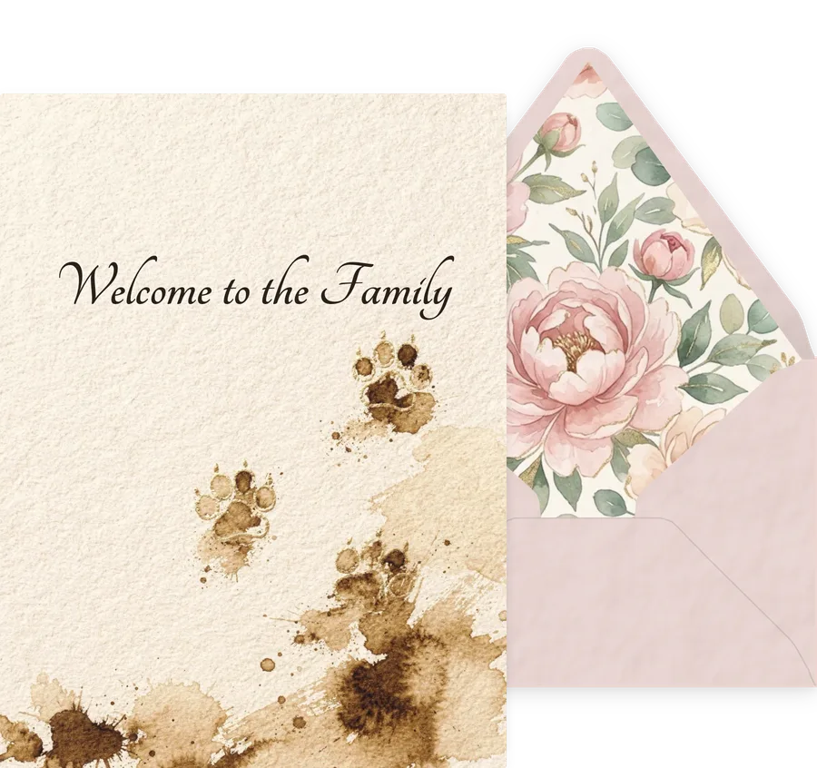 Welcome to the Family — 04 Watercolor invitation