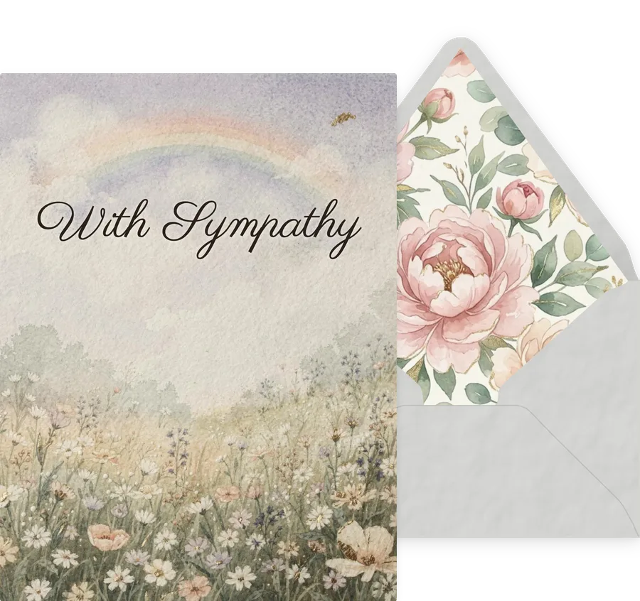 Sympathy — 02 Watercolor invitation
