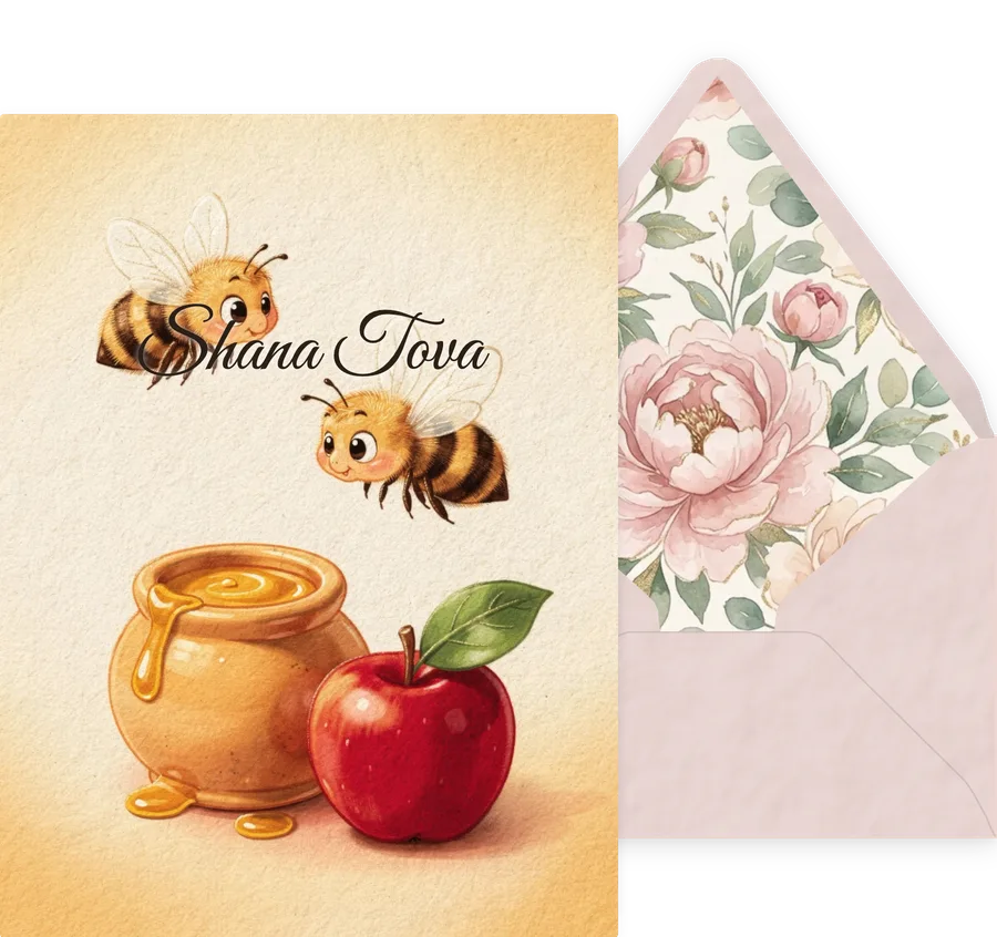 Shana Tova — 01 Cute Animal invitation