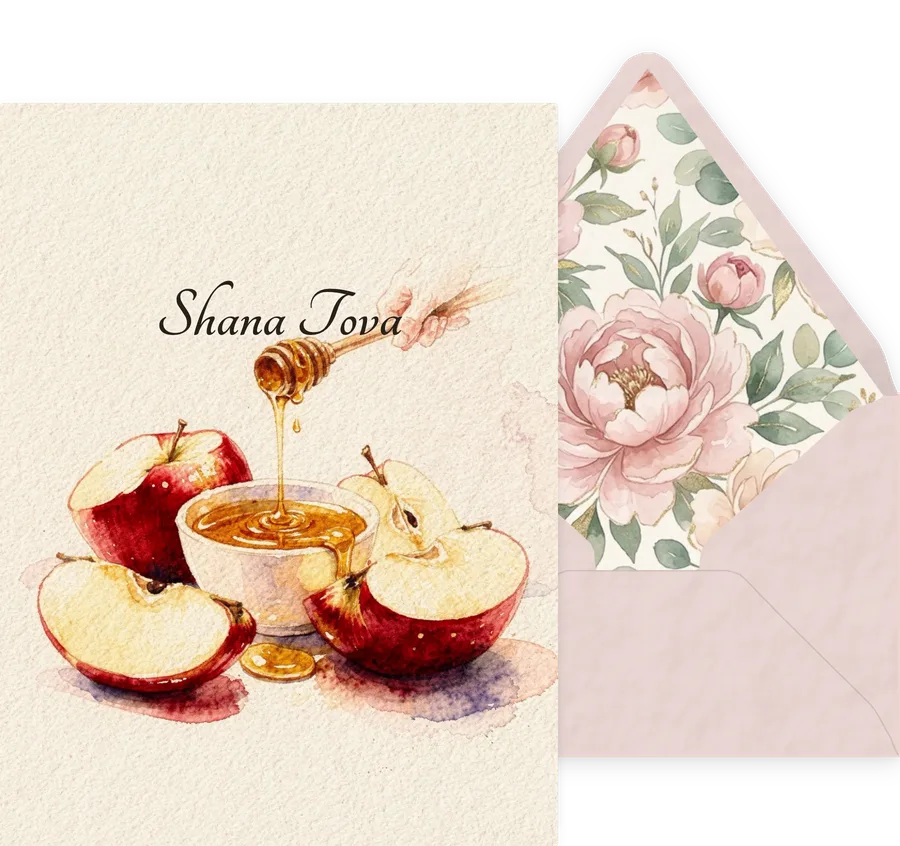 Shana Tova — 03 Watercolor invitation