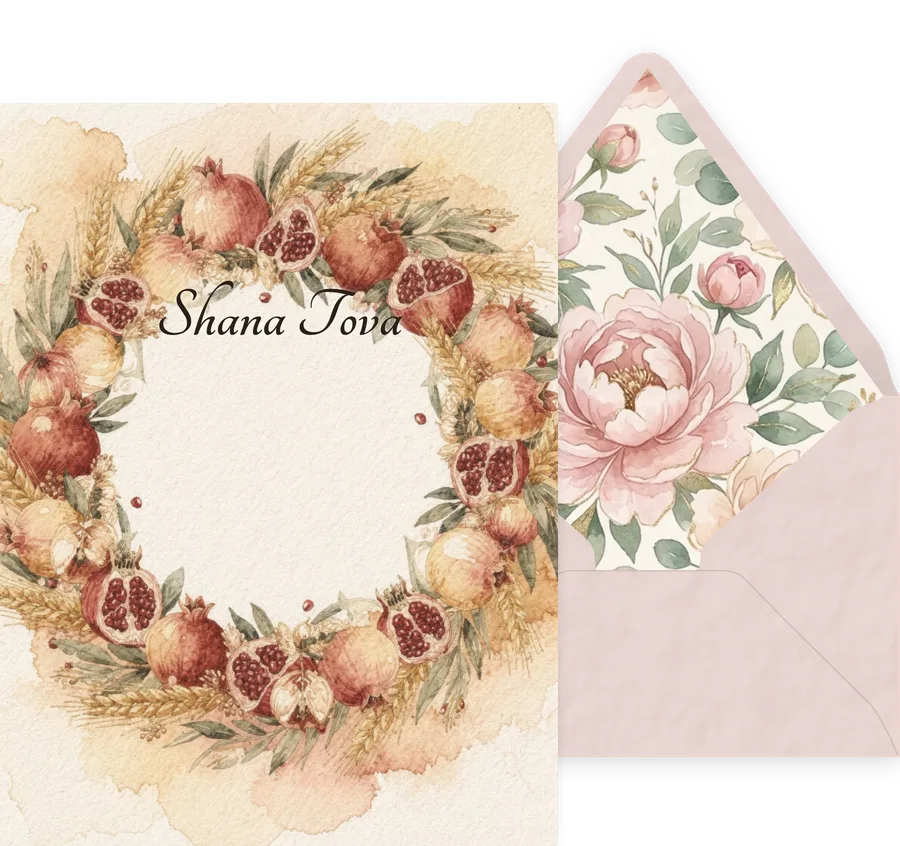 Shana Tova — 04 Watercolor invitation
