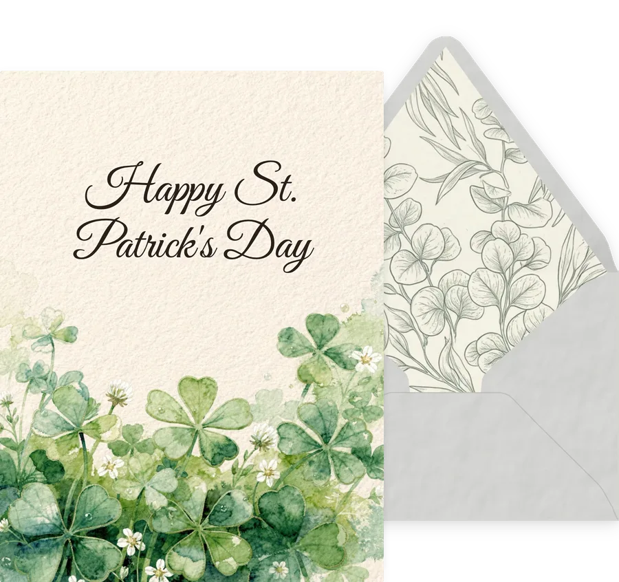 St. Patrick's Day — 03 Watercolor invitation