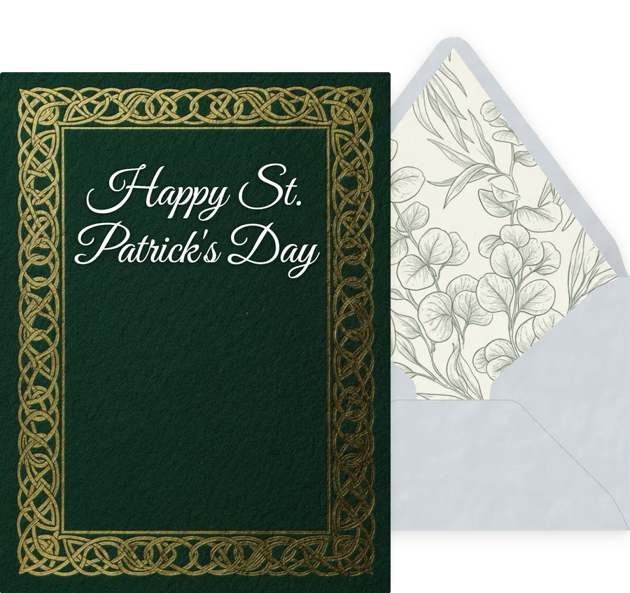 St. Patrick's Day — 07 Elegant invitation