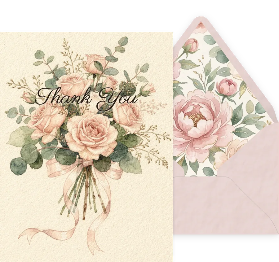 Thank You — 02 Watercolor invitation