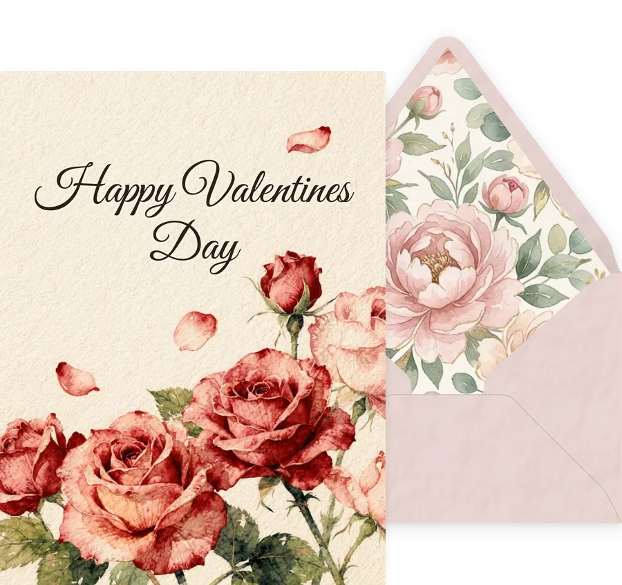 Valentines Day — 02 Watercolor invitation