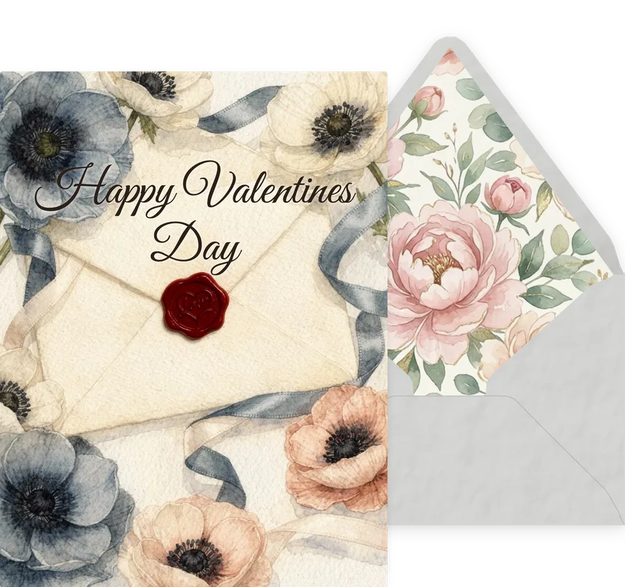Valentines Day — 06 Watercolor invitation