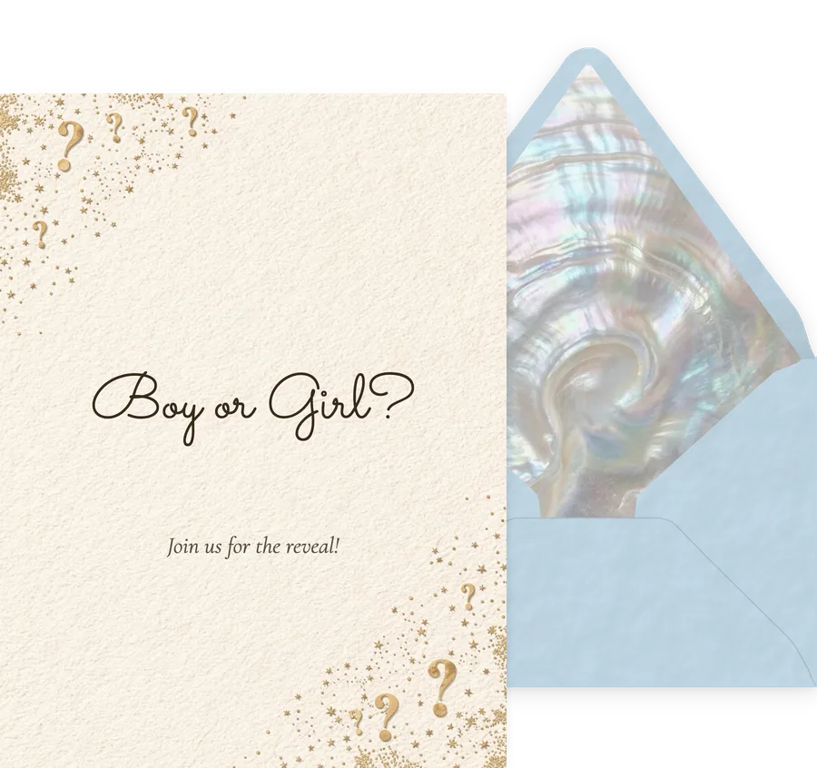 Gender Reveal invitation