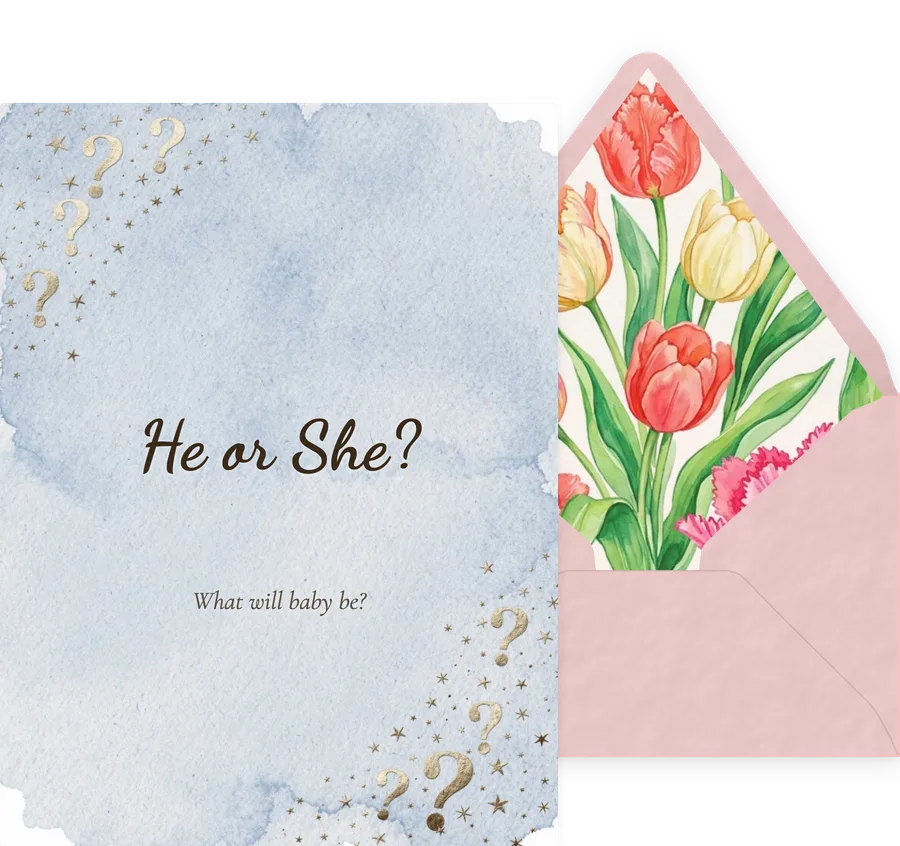 Gender Reveal invitation