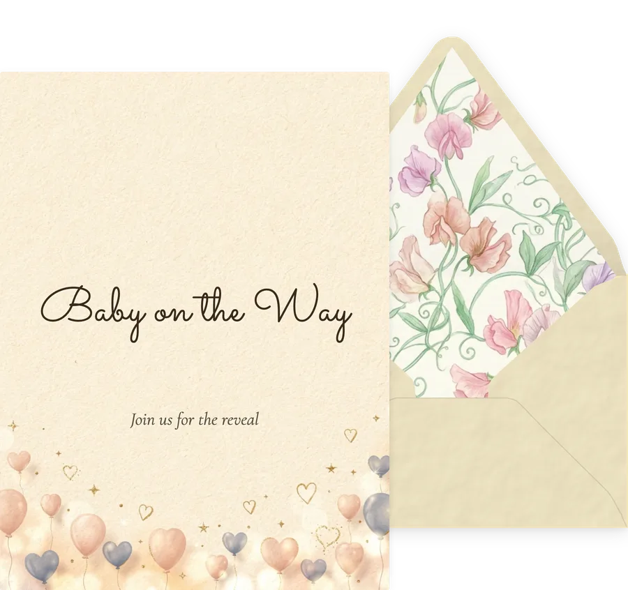 Gender Reveal invitation