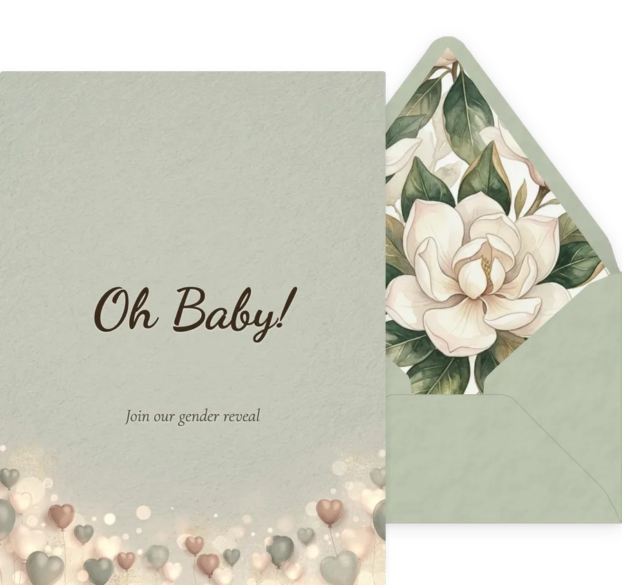 Gender Reveal invitation