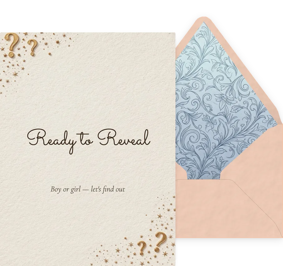 Gender Reveal invitation