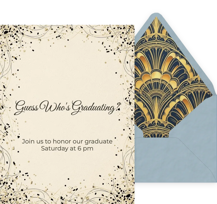 Graduation — Terrazzo Confetti invitation