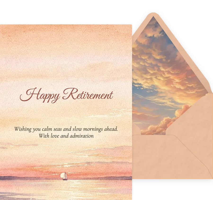 Retirement — Sunset Harbor invitation